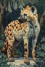 Hyena Art Illustration For A Book