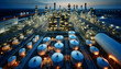 Oil​ refinery​ and​ plant and tower column of petrochemistry industry in oil​ and​ gas​ ​industrial at night