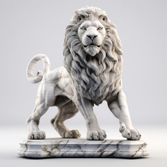 Wall Mural - Marble lion sculpture accessories accessory wildlife.