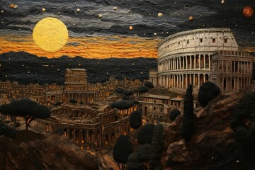rome night landscape outdoors nature.
