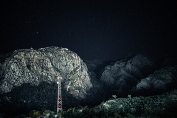 Elephant rock at night sky