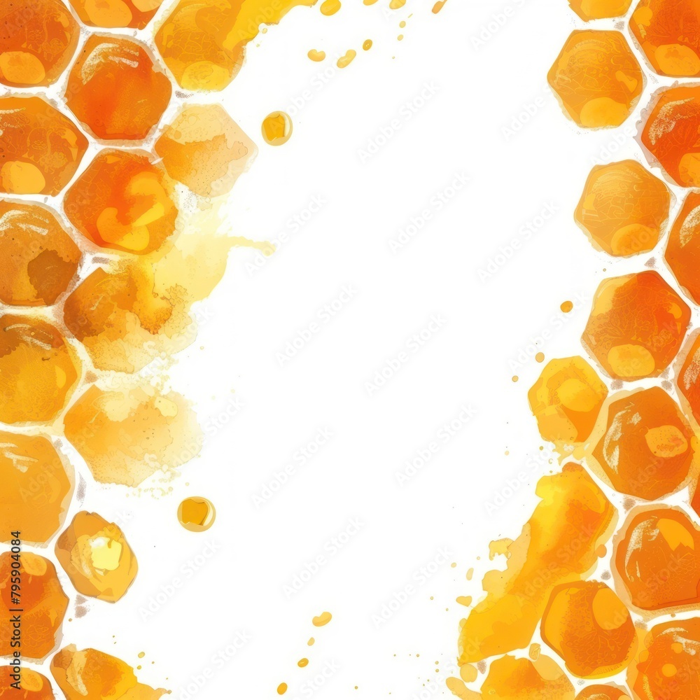 Bee honey comb border backgrounds honeycomb white background.