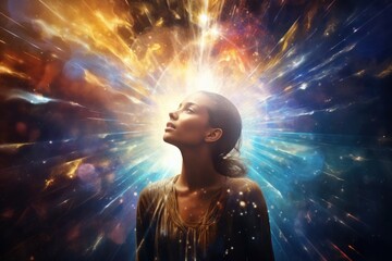 Spiritual awakening portrait person adult