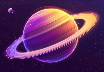 Wall Mural - 3D cartoon style planet Background - Wallpaper - Banner