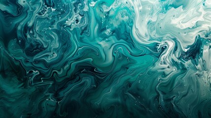 Abstract art teal blue green gradient paint background with liquid fluid grunge texture. hyper realistic 