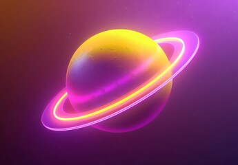 Wall Mural - 3D cartoon style planet Background - Wallpaper - Banner