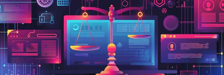 Incorporating symbols of law and technology in an attorney website design