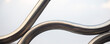Close up detail of a metal railing with a blurred background and copy space.