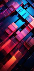 Wall Mural - A colorful abstract background with squares and lines. Generative AI.