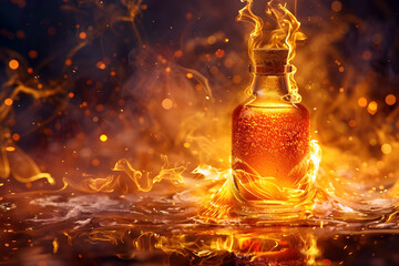 Poster - Ignite Your Primal Essence with the Immortal Elixir's Luminous and Ethereal Glow