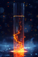 Poster - Mysterious Elixir of Eternal Life Erupting in Luminous Flames