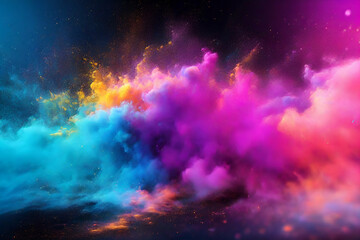 Wall Mural - colorful smoke, colorful dust abstract Background