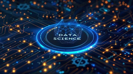 Wall Mural - data flow concept, big data technology and data science illustration, visualizing complex informatio