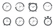 Time icon collection. Vector illustration.