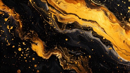 Abstract Gold and Black Marble Background. Gold abstract black marble background art paint pattern ink texture watercolor white fluid wall. Abstract liquid gold design luxury wallpaper 