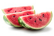 Fresh Watermelon Slices on White background