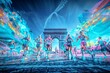 © Gener Vázquez - Runners in front of the Arc de Triomphe in Paris for Olympic Games
