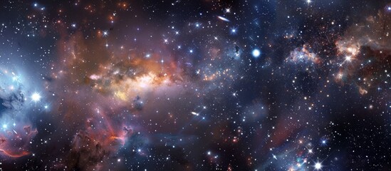 Wall Mural - capturing the vast expanse of the night sky filled with shimmering stars and colorful nebulae, creat