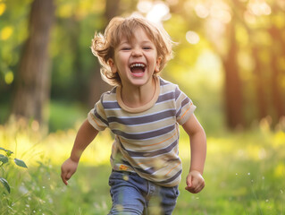 child playing in the park