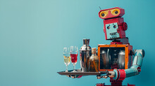 Robot Maid Serving An Dinner,generative Ai