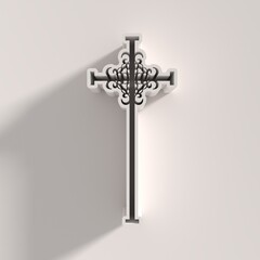 Wall Mural - Christian cross. Religion concept illustration. 3D render