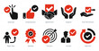 A set of 10 checkmark icons as selected, endorsement, agreement