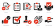 A set of 10 checkmark icons as comply, checklist, confirm