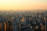 Fototapeta Tematy - Aerial view of Paulo skyline teeming with life and color, AI generated