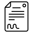 Agreement icon, line icon style