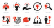 A set of 10 idea icons as creative idea, innovation, share idea