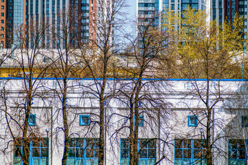 Wall Mural - A fragment of the urban landscape on a spring day