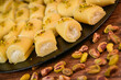  LEBANESE PASTRY RECIPE, ORIENTAL FOOD, HALAWET AL JEBEN, MOZARELLA, ASHTA AND FINE SEMOLINA. High quality photo