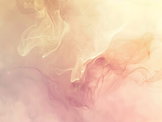 Wall Mural - A blurry image of smoke with a pinkish hue. The smoke appears to be coming from a fire, but it is not clear if it is a real fire or just an artistic representation. The image has a dreamy