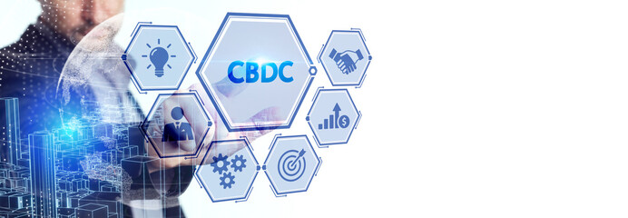 Wall Mural - CBDC Central Bank Digital Currency Concept.