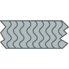 Wall Mural - Curve Pattern Tape Sticker