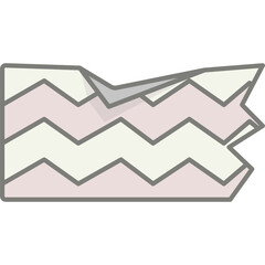 Wall Mural - Zig Zag Pattern Tape Sticker