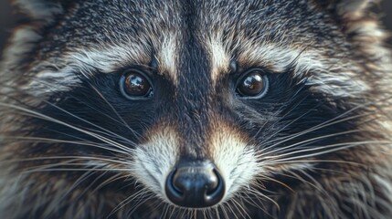 Wall Mural - Raccoon, animal wallpaper image in high resolution