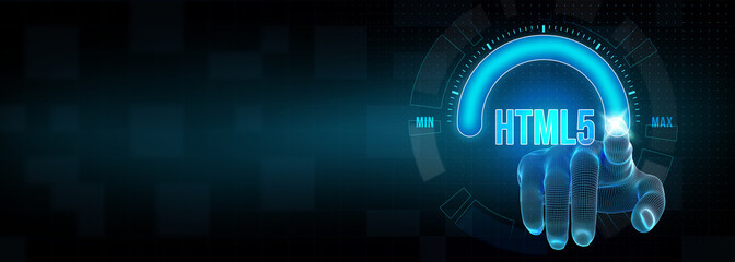 Wall Mural - the concept of business, technology, the internet and the network. html5. 3d illustration