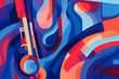 Sunset Groove: Abstract Jazz Music Gradients & Rhythmic Pattern Flows