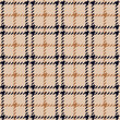 Classic tweed plaid style pattern. Geometric check print in beige and blue color. Classical English background Glen plaid for textile fashion design.