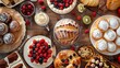 © Plaifah - A table spread with an array of mouthwatering pastries and confections, inviting a delightful treat