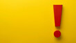 © Bi - exclamation mark isolated on yellow background, space for text