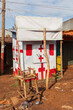 Ethiopian hut in Amhara Region used as a first aid station.. Dembecha city Amhara Region. Ethiopia