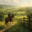 A Glorious Countryside Ride: Harmonious Bond between Horse and Rider