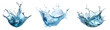 © Sandra Chia - Blue water drop droplet drip liquid splash swirl wave on transparent background cutout, PNG file. Many assorted different design. Mockup template for artwork graphic design
