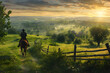 A Glorious Countryside Ride: Harmonious Bond between Horse and Rider