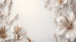Delicate floral frame, minimalist design, AI Generative