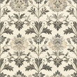 Vintage Victorian Floral Seamless Pattern Wallpaper
