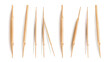 Set of wooden toothpicks on white background Vectot style