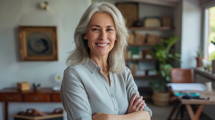 Wall Mural - portrait of a middle aged woman